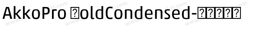 AkkoPro BoldCondensed字体转换